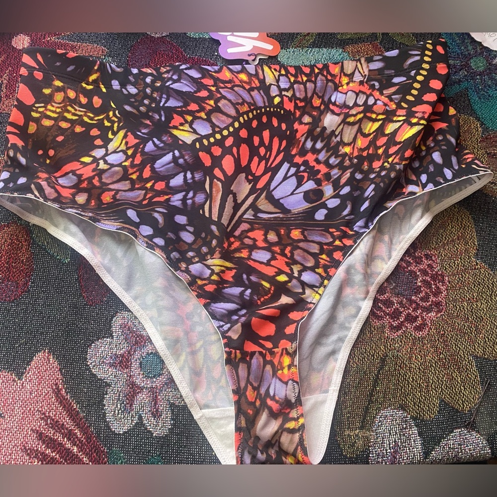 NWT YITTY Mesh Me Smoothing a High Waist Brief butterfly print 3x
